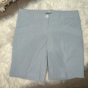 Nike Women's Blue & White Pinstripe Golf Bermudas